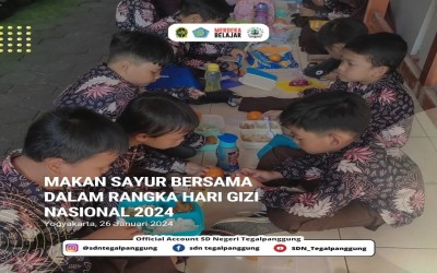 Makan Sayur Bersama dalam Rangka Hari Gizi Nasional 2024